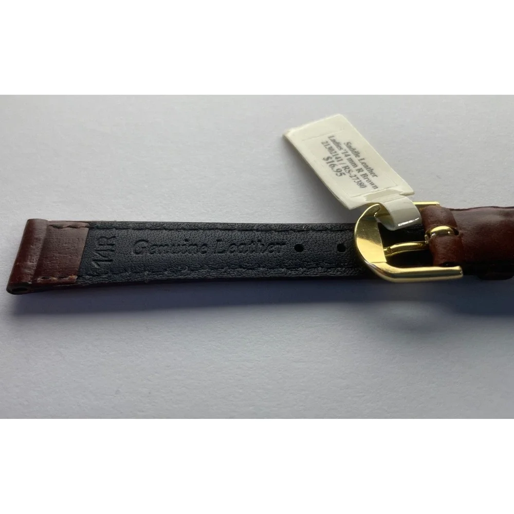 Stuller 14mm Saddle Leather Ladies Brown‎ Watch Band